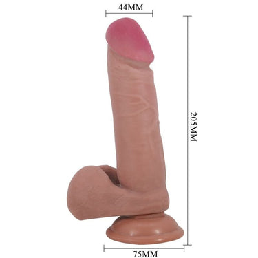Dildo Realistico con Pelle Scorrevole e Ventosa, 20.5 cm per Piaceri Intensi